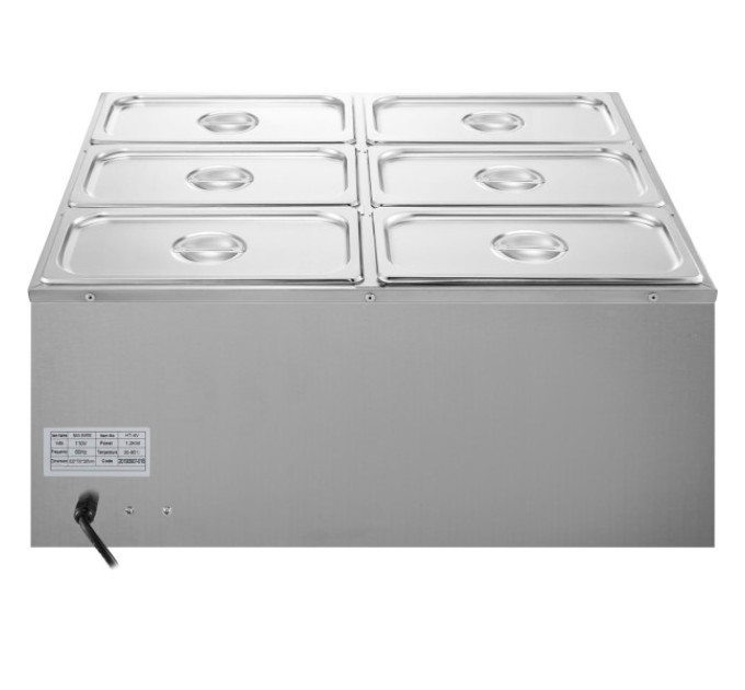 Підігрівач для буфетів VEVOR 6 x 5,3 л