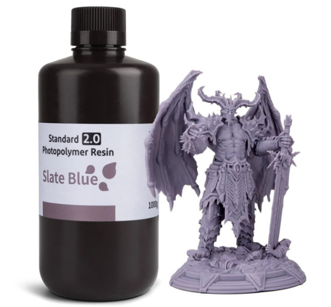 Фотополімерна смола для 3D принтера ELEGOO Standard Resin V2.0 1000G Slate Blue