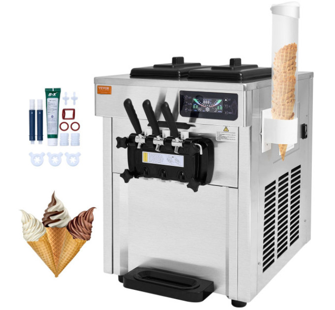Машина для м'якого морозива VEVOR BQL-9200ST, продуктивність 10 л/год, один смак
