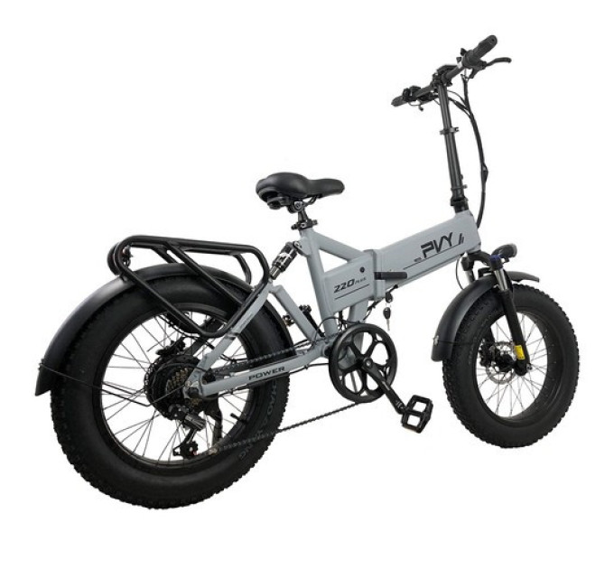 Складний електровелосипед PVY Z20 Plus 1000W 48V 16.5Ah акумулятор - сірий