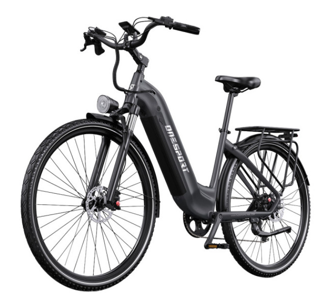 Електричний велосипед ONESPORT OT05 Pro, двигун 250 Вт, акумулятор 36 В 22,5 Аг - сірий