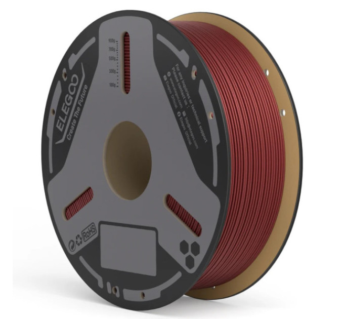 Філамент ELEGOO PLA-CF Carbon Fiber Red 1.75mm , екологічна паперова котушка, 1kg (50.203.0965)