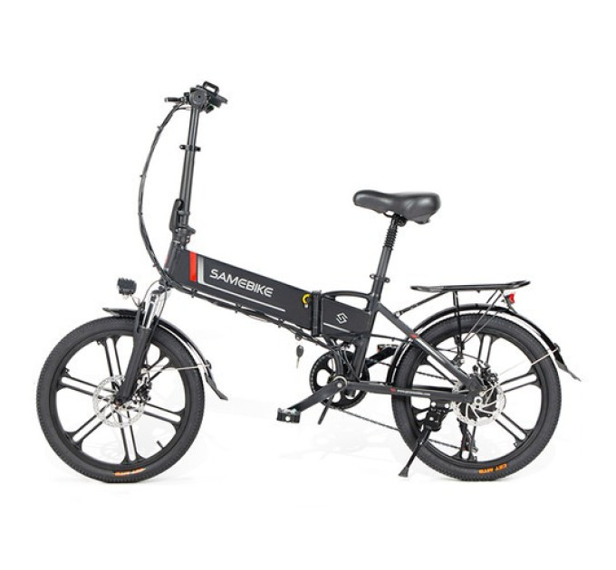 Складаний електричний мопед SAMEBIKE 20LVXD30-II, 20-дюймові шини, двигун 48 В 350 Вт - чорний