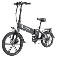 Складаний електричний мопед SAMEBIKE 20LVXD30-II, 20-дюймові шини, двигун 48 В 350 Вт - чорний