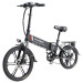 Складаний електричний мопед SAMEBIKE 20LVXD30-II, 20-дюймові шини, двигун 48 В 350 Вт - чорний