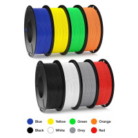 Набір філаментів ELEGOO Black/White/Grey/Red/Blue/Yellow/Green/Orange 250x8 (50.203.0507)