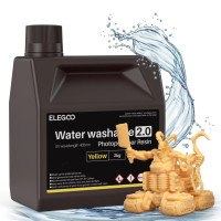 Фотополімерна смола для 3D принтера ELEGOO Water Washable Resin V2.0 2000G Yellow
