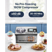 Компресорна машина для морозива VEVOR ICE2032-UL 2 л, 180 Вт 