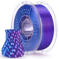 Філамент ELEGOO PLA Silk Blue Purple 1.75mm, екологічна паперова котушка, 1kg (50.203.0662)
