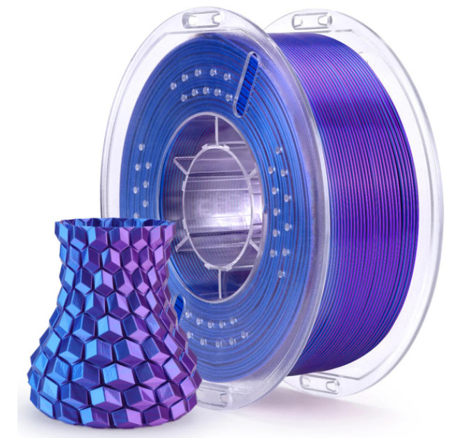 Філамент ELEGOO PLA Silk Blue Purple 1.75mm, екологічна паперова котушка, 1kg (50.203.0662)