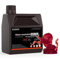 Фотополімерна смола для 3D принтера ELEGOO Water Washable ABS-Like Resin 2000G Red