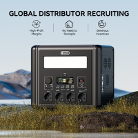 Зарядна станція Flashfish T2000 потужністю 2000 Вт, акумулятор LiFePO4 ємністю 1536 Вт·год
