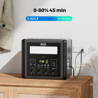 Зарядна станція Flashfish T2000 потужністю 2000 Вт, акумулятор LiFePO4 ємністю 1536 Вт·год