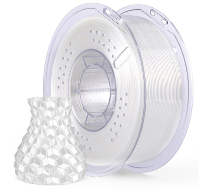 Філамент ELEGOO PLA Silk White 1.75mm, екологічна паперова котушка, 1kg (50.203.0468)