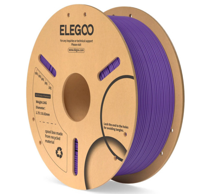 Філамент ELEGOO PLA Brown 1.75mm , екологічна паперова котушка, 1kg (50.203.0167)