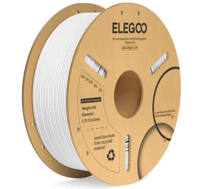 Філамент ELEGOO PLA+ Purple 1.75mm , екологічна паперова котушка, 1kg (50.203.0234)