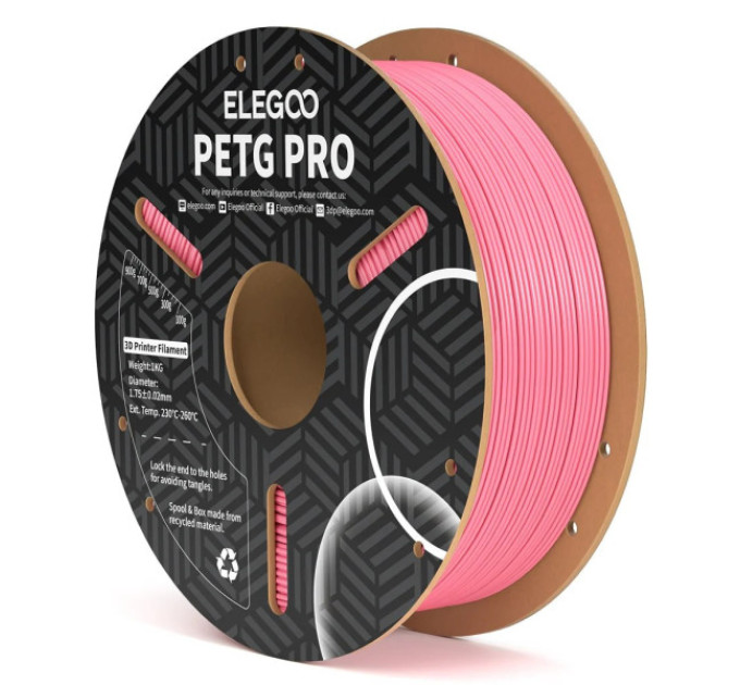 Філамент ELEGOO PETG PRO Pink 1KG 1.75mm, 1kg (50.203.0263)