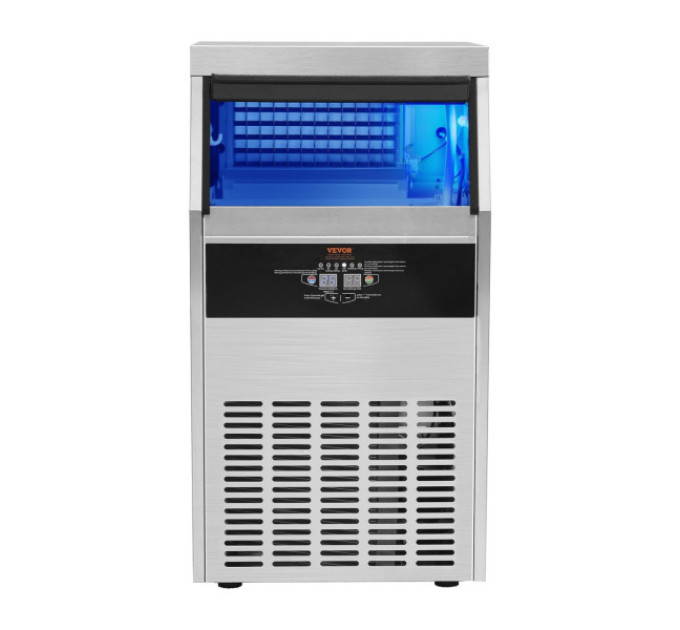 Льодогенератор Vevor SSX100 47кг льоду за 24 години,15кг бак