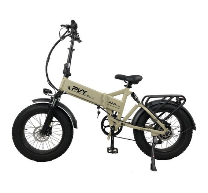 Складний електровелосипед PVY Z20 Plus 1000W 48V 16.5Ah акумулятор - бежевий