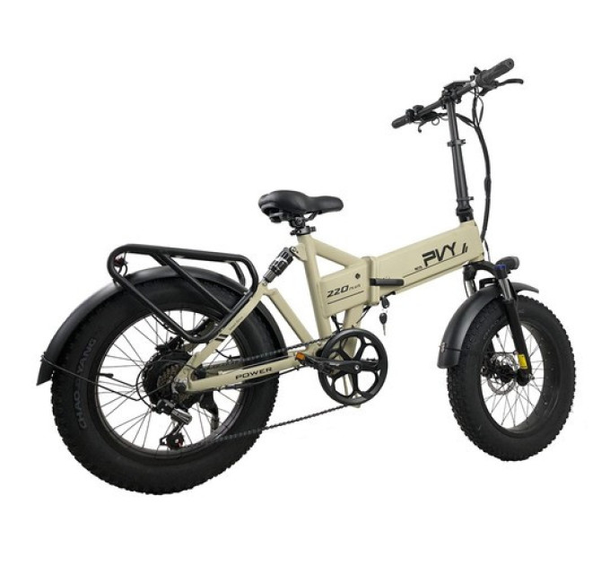 Складний електровелосипед PVY Z20 Plus 1000W 48V 16.5Ah акумулятор - бежевий