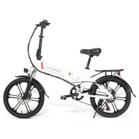 Складаний електричний мопед SAMEBIKE 20LVXD30-II, 20-дюймові шини, двигун 48 В 350 Вт - білий