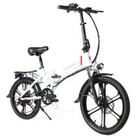 Складаний електричний мопед SAMEBIKE 20LVXD30-II, 20-дюймові шини, двигун 48 В 350 Вт - білий