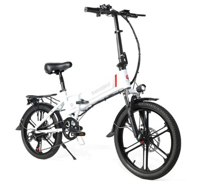 Складаний електричний мопед SAMEBIKE 20LVXD30-II, 20-дюймові шини, двигун 48 В 350 Вт - білий