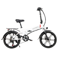 Складаний електричний мопед SAMEBIKE 20LVXD30-II, 20-дюймові шини, двигун 48 В 350 Вт - білий