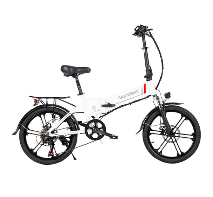 Складаний електричний мопед SAMEBIKE 20LVXD30-II, 20-дюймові шини, двигун 48 В 350 Вт - білий