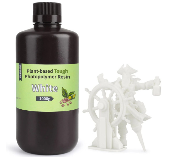 Фотополімерна рослинна смола Elegoo Plant-Based Resin Colored 1KG White