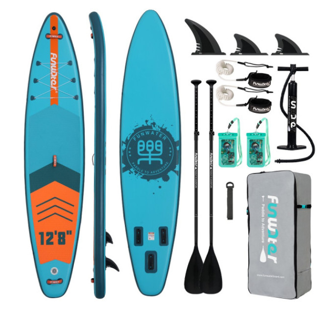 Дошка для веслування стоячи FunWater SUPFW41B 385*85*15 см синя