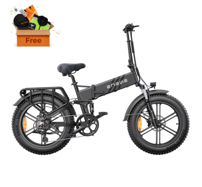 Складаний електровелосипед ENGWE ENGINE Pro 2.0 акумулятор 52 В 16 Аг, 25 км/г - чорний