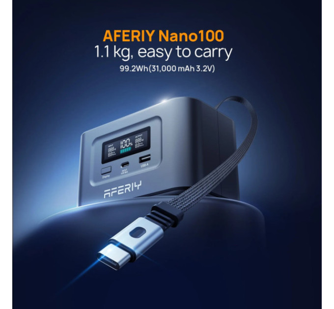 Зарядна станція AFERIY Nano100, 100 Вт 99,2 Вт·год