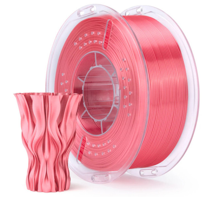 Філамент ELEGOO PLA Silk Coral Pink 1.75mm, екологічна паперова котушка, 1kg (50.203.0285)
