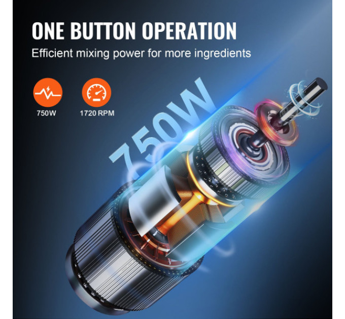 Багатофункціональна овочерізка VEVOR XZ-7C 750 Вт,  7,71 л.