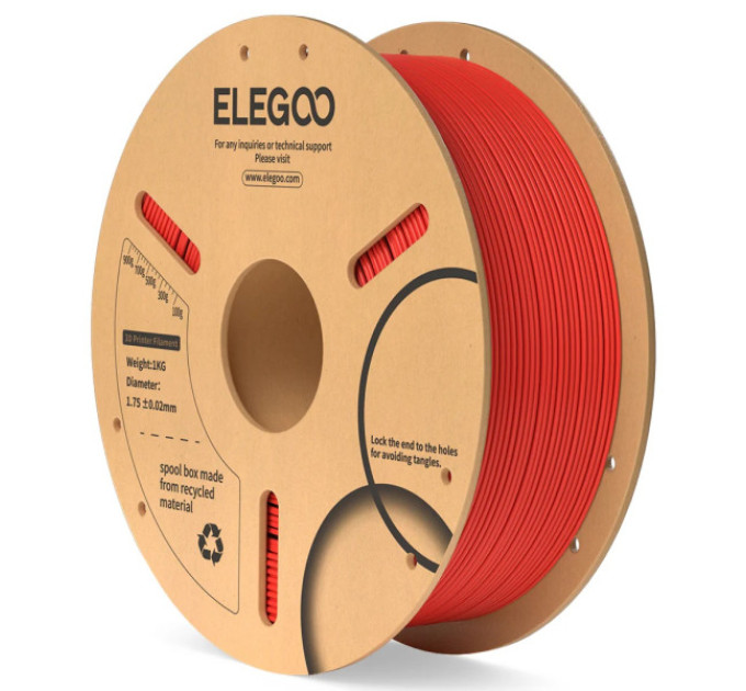 Філамент ELEGOO PLA Neon Green 1.75mm , екологічна паперова котушка, 1kg (50.203.0069)