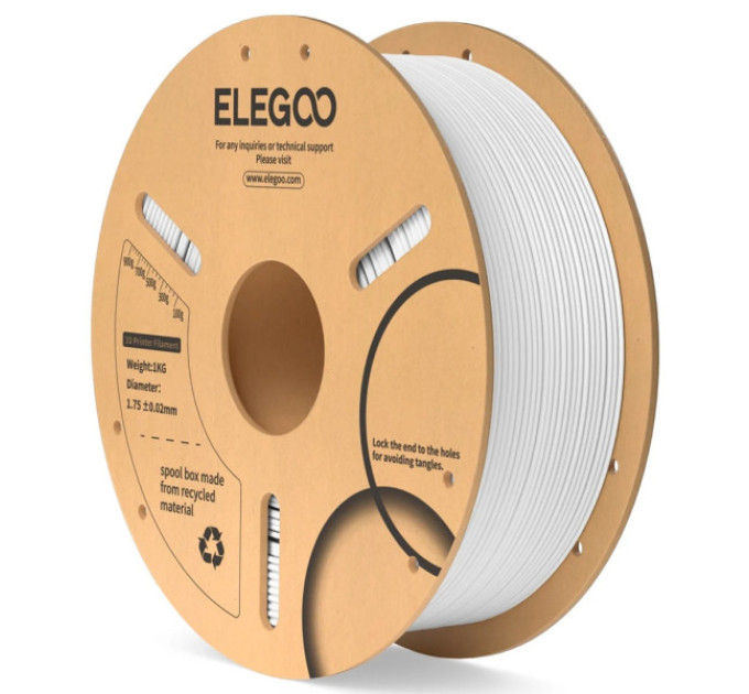 Філамент ELEGOO PLA Neon Green 1.75mm , екологічна паперова котушка, 1kg (50.203.0069)