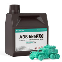 Фотополімерна смола для 3D принтера ELEGOO ABS-Like 3.0 resin 2000G Mint Green