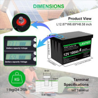 Акумуляторна батарея LANPWR 12V 100Ah LiFePO4