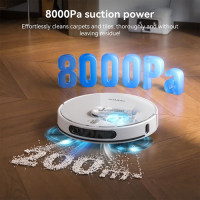 Робот-пилосос Tesvor S8 Max, 3-в-1 пилосос/підмітання/швабра, потужність 6000 Па