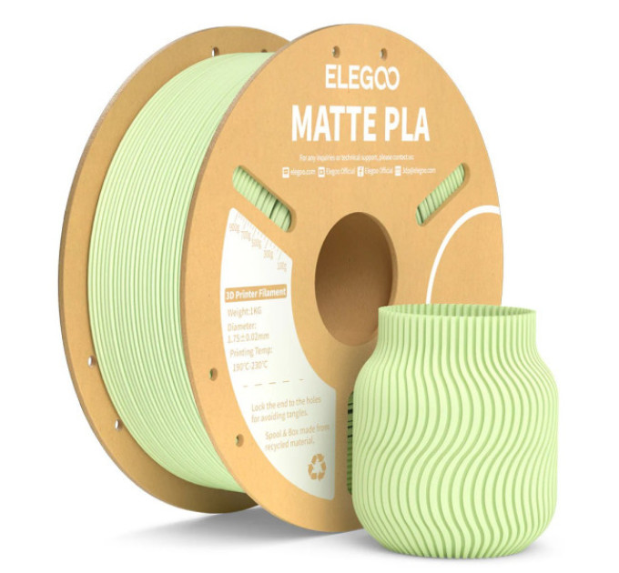 Філамент ELEGOO PLA Matte Mint Green 1.75mm, 1kg (50.203.0262)