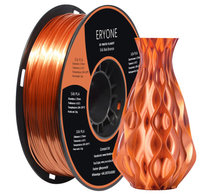 Філамент ERYONE Silk PLA 1 кг - Червоний мідний