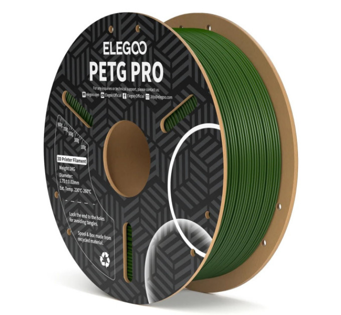 Філамент ELEGOO PETG PRO Olive Green 1KG 1.75mm, 1kg (50.203.0449)