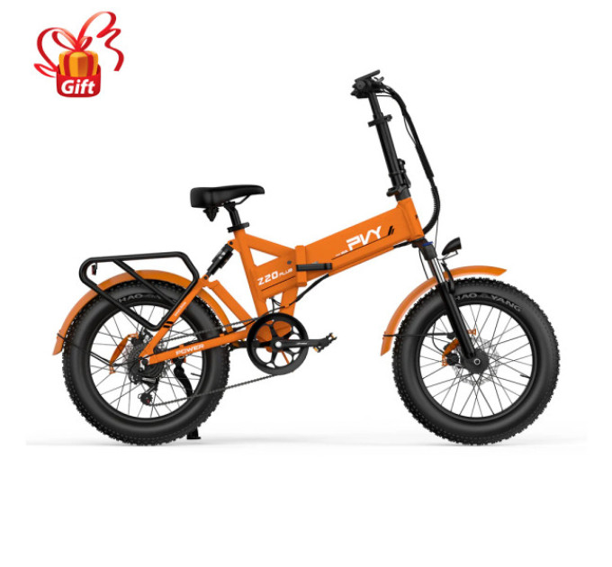 Складний електровелосипед PVY Z20 Plus 1000W 48V 16.5Ah акумулятор - помаранчевий