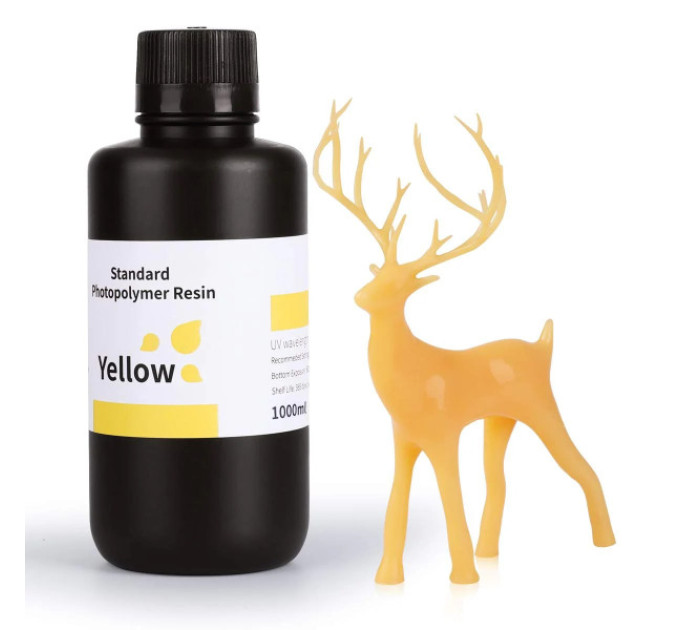 Фотополімерна смола для 3D принтера ELEGOO Standard Resin 1000G Yellow