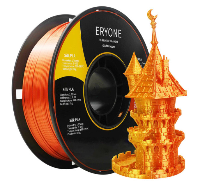 Двоколірний  PLA-філамент ERYONE 1 кг - золотий та мідний