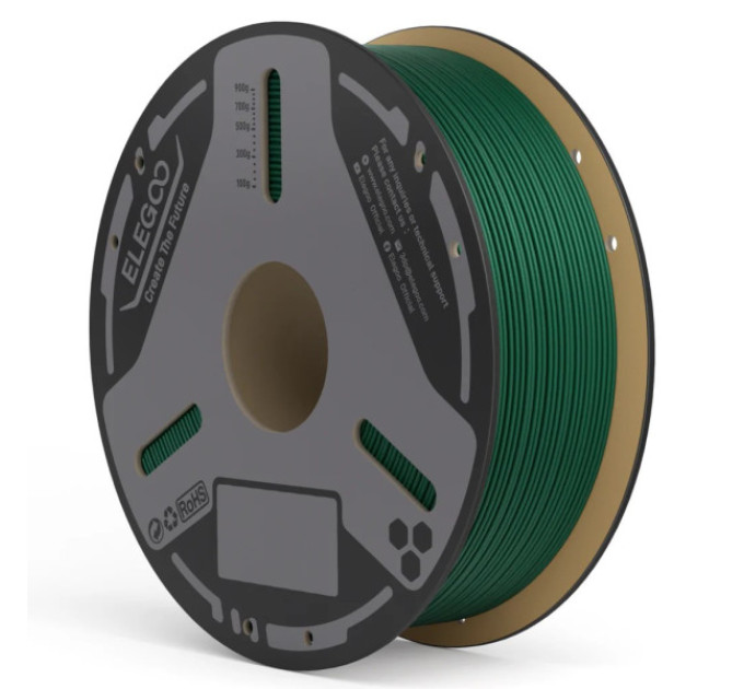 Філамент ELEGOO PLA-CF Carbon Fiber Green 1.75mm , екологічна паперова котушка, 1kg (50.203.0967)
