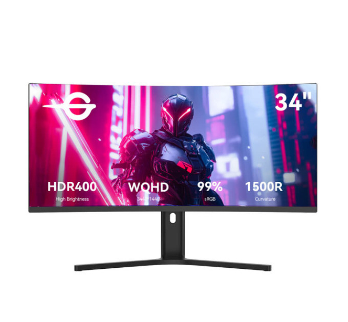 Вигнутий ігровий монітор TITAN ARMY C34A1R 1500R, 34-дюймова панель 3440*1440 VA