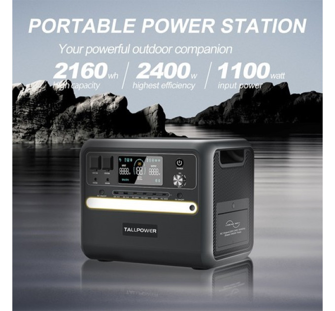 Зарядна станція TALLPOWER V2400, 2160 WH, LiFePO4, 13 Outputs