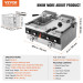 Комерційна електрична фритюрниця VEVOR ЕF-6В-2 резервуар 2x9Qt/8,5 л
